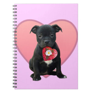 Espiral Caderno do filhote de cachorro de Stafforshire