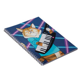 Espiral Caderno do gato de Keytar