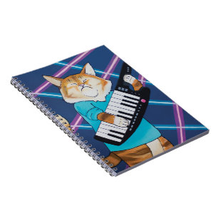 Espiral Caderno do gato de Keytar