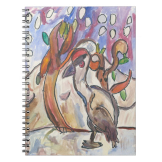 Espiral Caderno do Grou-de-coroa-vermelha