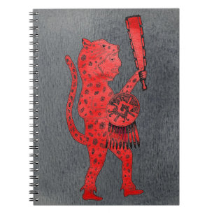Espiral Caderno do guerreiro de Jaguar (vermelho)