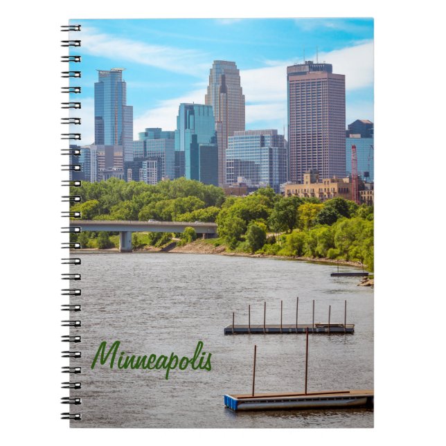 Espiral Caderno do Horizonte de Minneapolis (Frente)