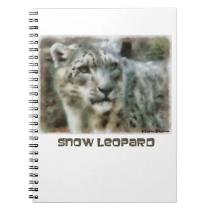 Espiral Caderno do leopardo de neve