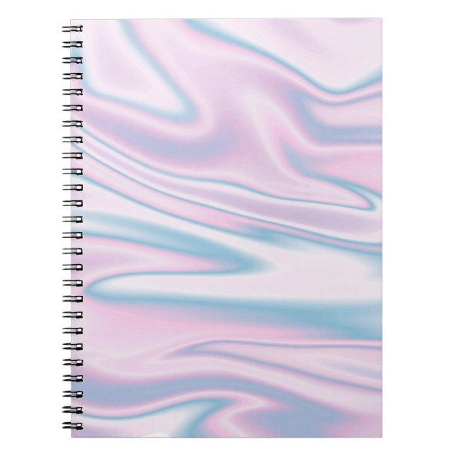Espiral Caderno do Lilac e do impressão azul (Frente)