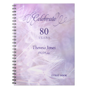 Espiral caderno do livro de hóspedes da festa de