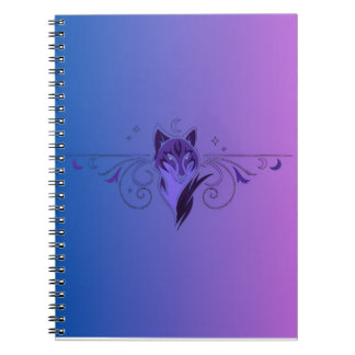 Espiral Caderno do lobo roxo