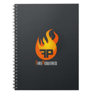 Espiral Caderno do logotipo de FirePowered