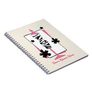 Espiral Caderno do manequim do formulário da zebra & do