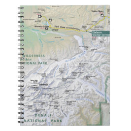Espiral Caderno do mapa de Denali (Alaska)