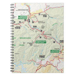 Espiral Caderno do mapa de Great Smoky Mountains