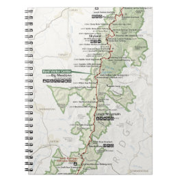 Espiral Caderno do mapa de Shenandoah