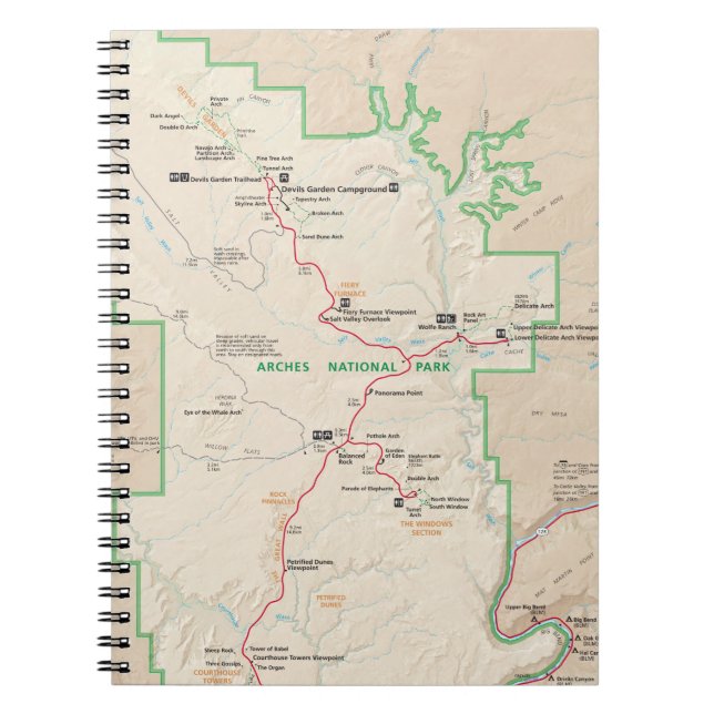 Espiral Caderno do mapa dos arcos (Frente)