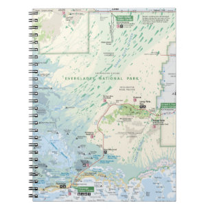 Espiral Caderno do mapa dos marismas