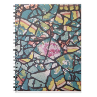 Espiral Caderno do mosaico de turquesa