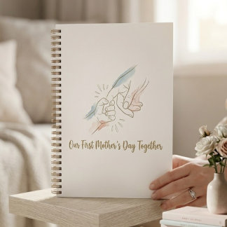 Espiral Caderno do Nosso Primeiro Dia das Mães Juntos - Mi