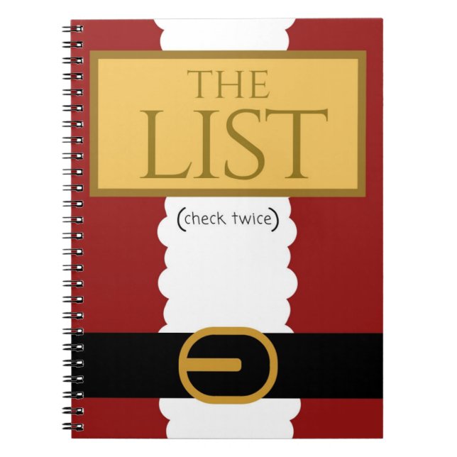 Espiral Caderno do papai noel do Natal (Frente)