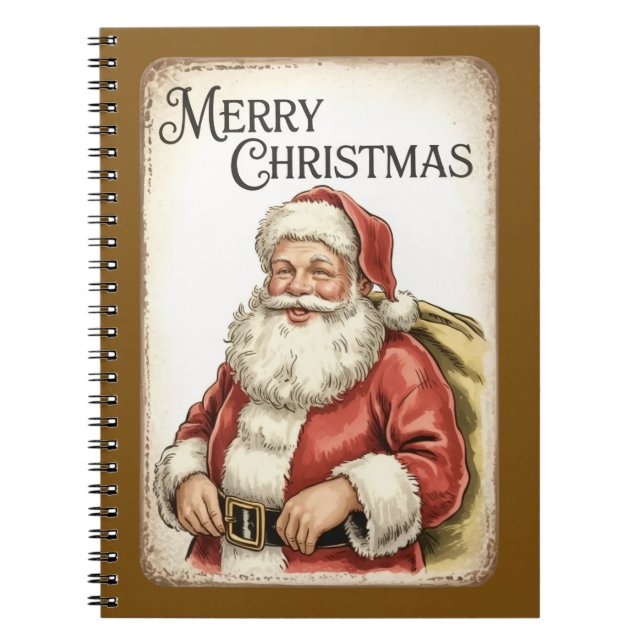Espiral Caderno do Papai Noel Natal Feliz (Frente)