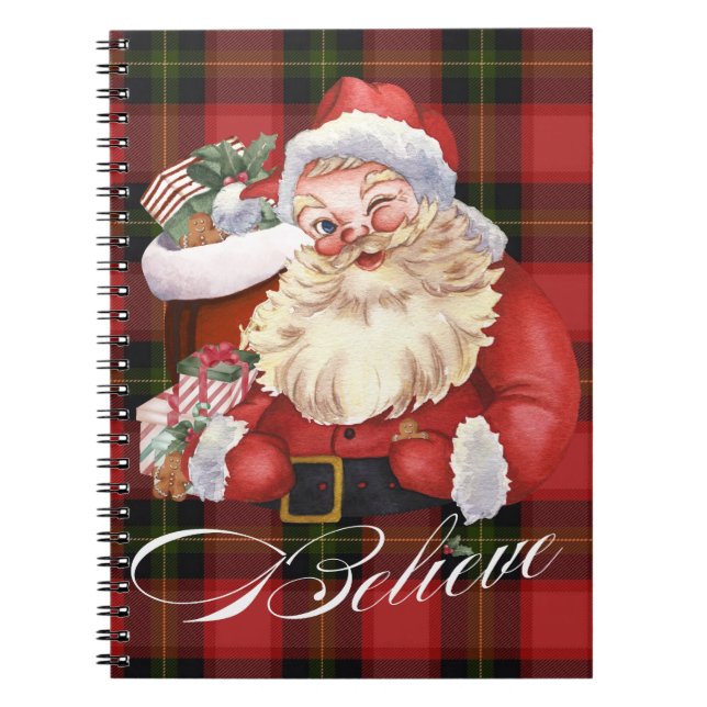 Espiral Caderno do Papai Noel Vintage (Frente)