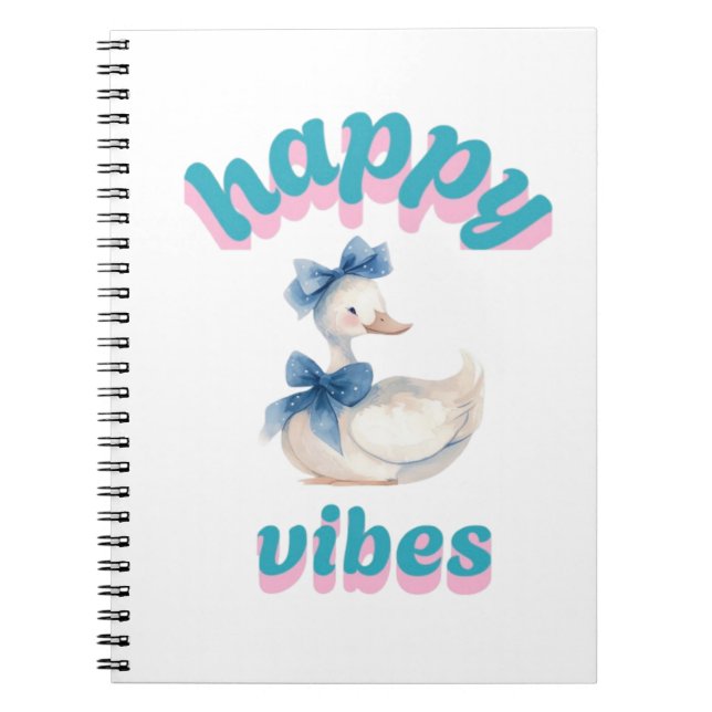 Espiral Caderno do Pato de Vibrações Felizes (Frente)