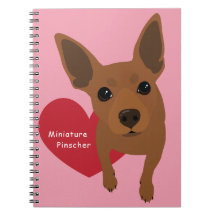 Caderno do Pinscher diminuto
