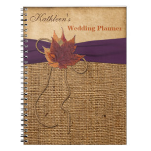 Espiral Caderno do planejador do casamento de serapilheira
