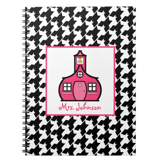 Espiral Caderno do professor de Houndstooth (Frente)