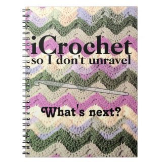 Espiral Caderno do projeto do Crochet