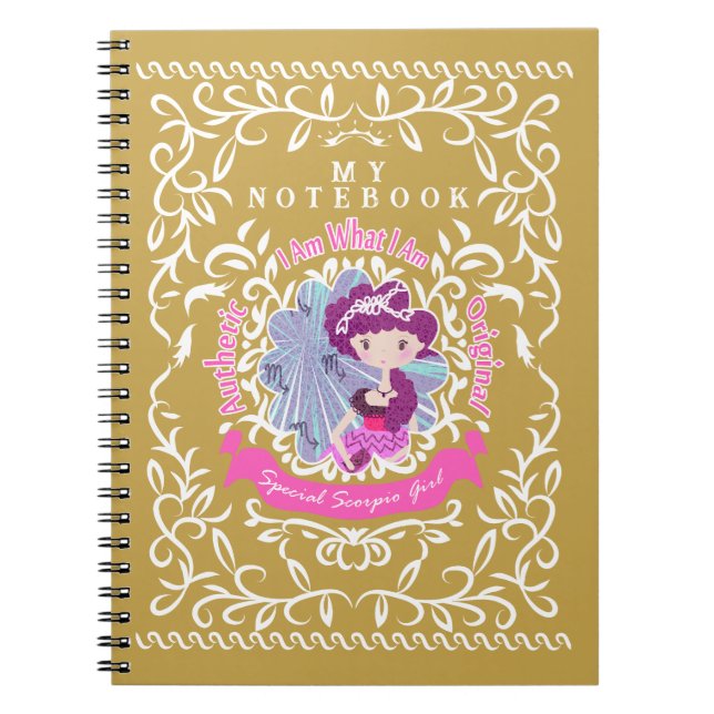 Espiral Caderno do signo de Escorpião (Frente)