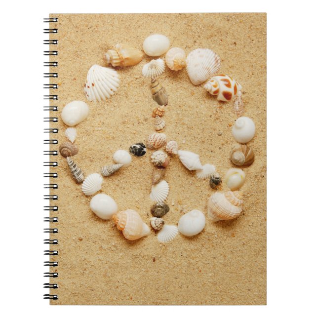 Espiral Caderno do sinal de paz do Seashell (Frente)