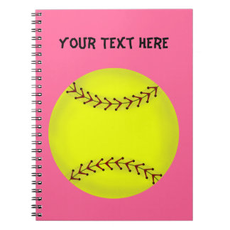 Espiral Caderno do softball de Fastpitch