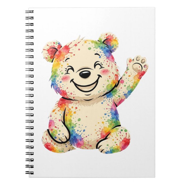 Espiral Caderno do urso pintado (Frente)