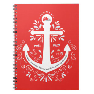 Espiral Caderno do vermelho da âncora de KHH