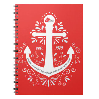Espiral Caderno do vermelho da âncora de KHH