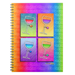 Espiral CADERNO do VINHO do pop art - DIÁRIO - DIÁRIO