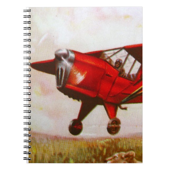 Espiral Caderno dos aviões do vintage (Frente)