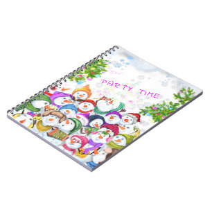 Espiral Caderno dos Bonecos de Neve de Natal