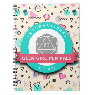 Espiral Caderno dos correspondentes da menina do geek