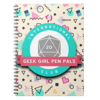 Espiral Caderno dos correspondentes da menina do geek