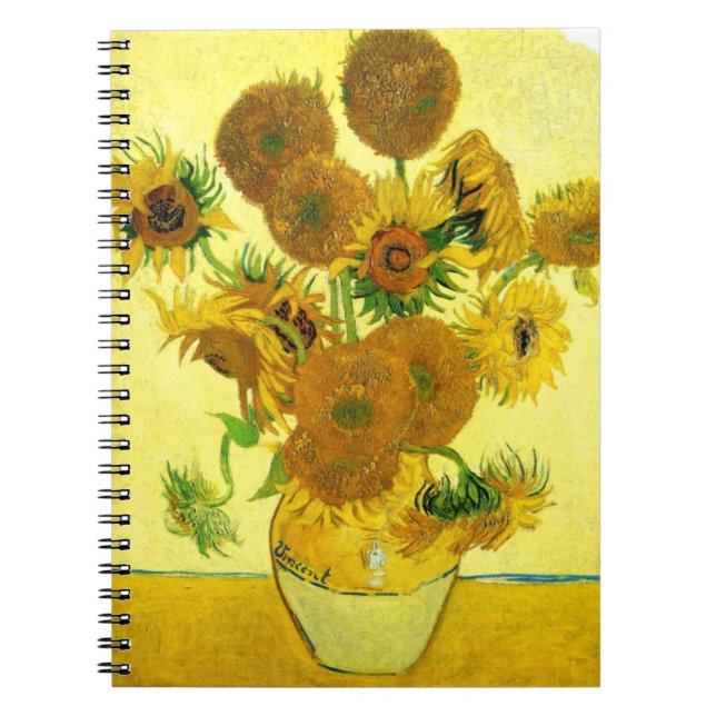 Espiral Caderno dos girassóis de Van Gogh (Frente)