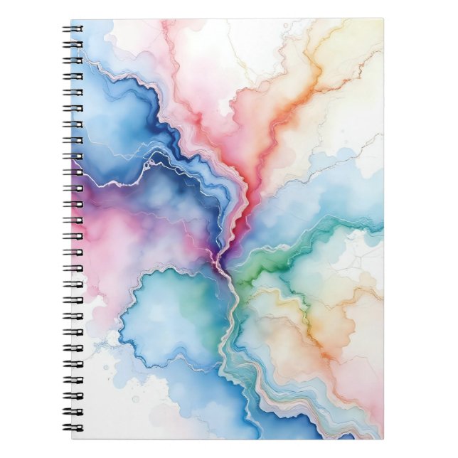 Espiral caderno efeito mármore (Frente)