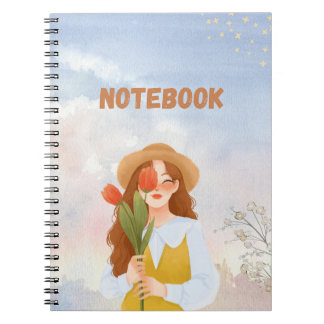 Espiral Caderno Em Branco Lindas para Notas, Escrita