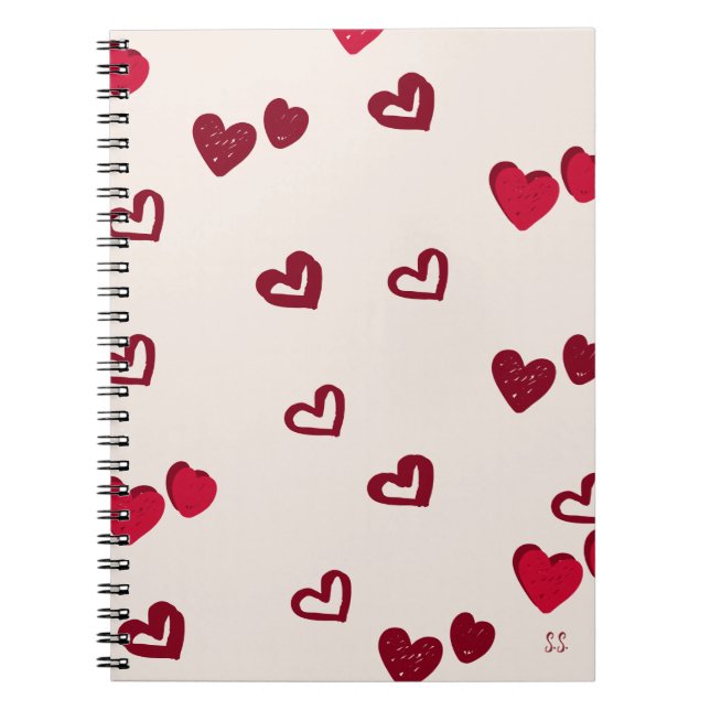 Espiral Caderno em Formato de Coração (Frente)