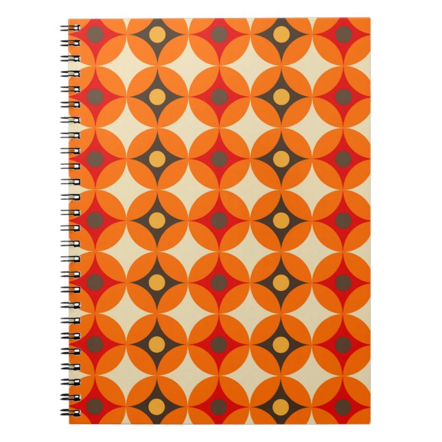 Espiral Caderno Empresarial com Padrão Retro (Frente)