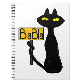 Espiral Caderno engraçado "BlaBla" do Gato - Bad Boogie -