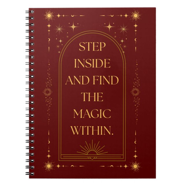 Espiral Caderno Entre e Descubra a Magia Interior (Frente)