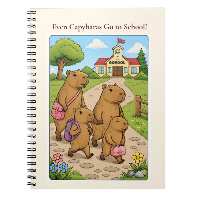 Espiral Caderno Escolar Capivara (Frente)