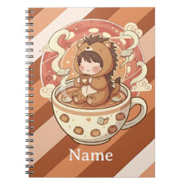 Espiral Caderno Escolar Chibiouriço Kawaii