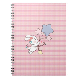 Espiral Caderno Escolar Coelho Pastel