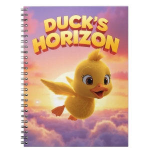 Espiral Caderno Escolar Pato Fofo 🐥   Crianças Divertidas
