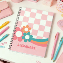 Caderno Escolar Personalizado Menina Rosa